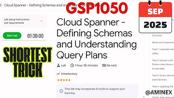 [NEW 2025] Cloud Spanner – Defining Schemas & Query Plans | #GSP1050 | #qwiklabs | #arcade ⚡