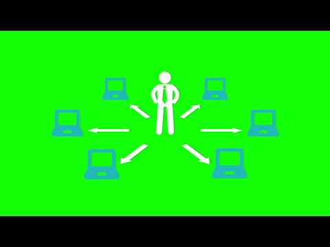 Data computer around icon green screen | animated icon green screen