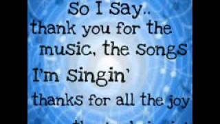 Thank You For The Music - Lyrics (Mama Mia)