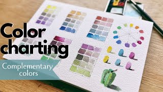 Mixing complementary colors with watercolor for perfect shadows