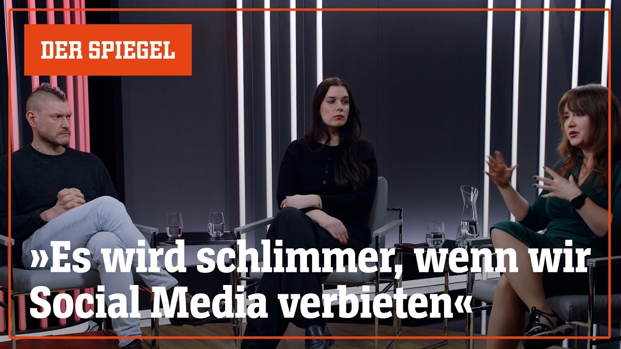 Social-Media-Verbot für Jugendliche? Lang, Witwer, Müller und Lobo im Spitzengespräch | DER SPIEGEL