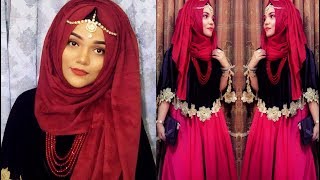 Hijab with Gown /Wedding Party Hijab Style || Mutahhara♥️