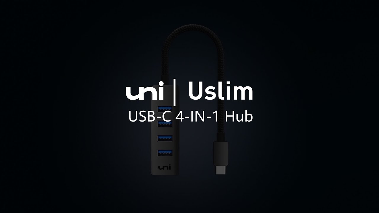 uni USB-C Hub to USB 3 - The Ultimate Hub Solution | 4in1 Hub｜USB 3.0 ｜For Macbook,Android,PC