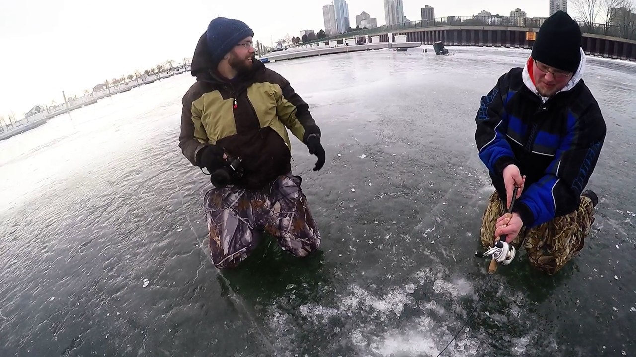 Harbor Ice fishing Highlights Ian & Justin YouTube