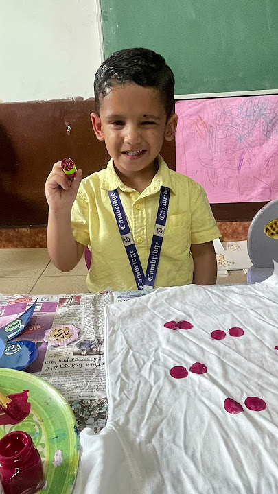 Little learners # #artist #learning #fabricpainting #kidsleaning