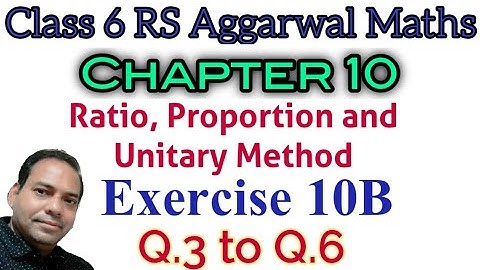Exercise 10B Q.3 to Q.6 class 6 RS Aggarwal maths
