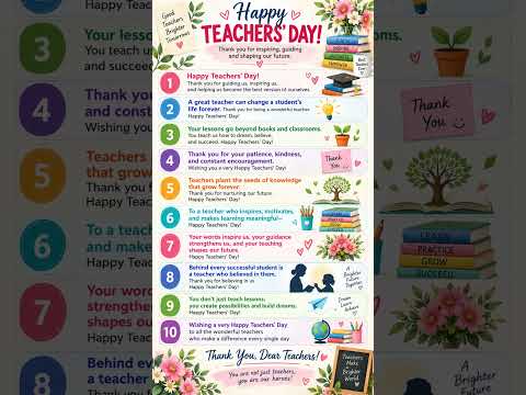 Happy Teachers Day Wishes in English | Best Teachers Day Quotes & Messages #learnenglishwithmohinik