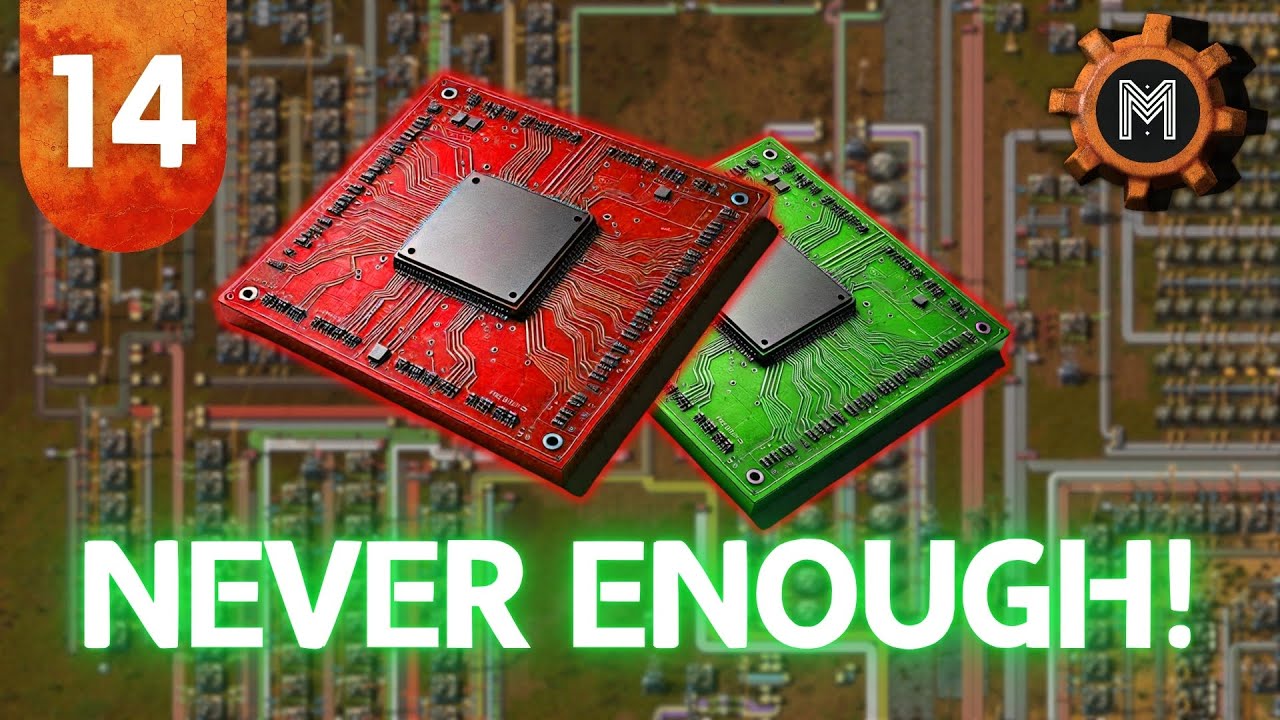 Starter Green and Red Circuits | 14 | Factorio Space Age - YouTube
