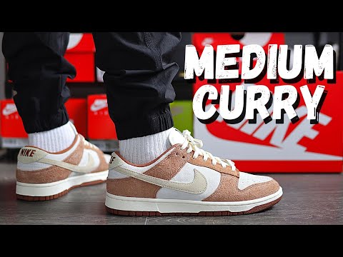 brown dunks medium curry