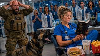 “Can I Sit With You”, He Whispered — The SEAL Commander Didn’t Recognize Her Until His K9 Barked