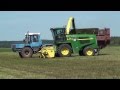 JOHN DEERE 7250 и ХТЗ-17221 с ПИМ-40.Уборка клевера на сенаж.