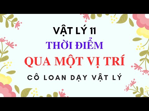 Video VẬT LÍ 12 - THỜI ĐIỂM VẬT QUA MỘT VỊ TRÍ - youtube