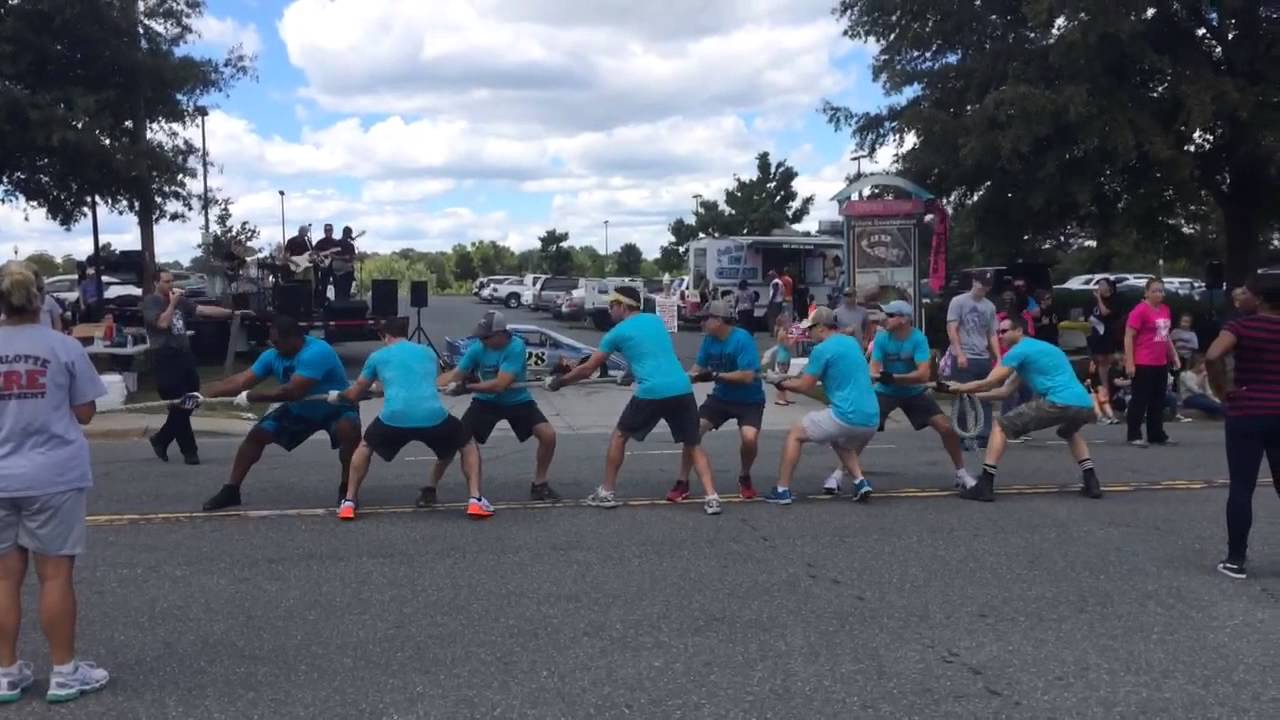 Cops for a cure fire truck pull!  First place!!!