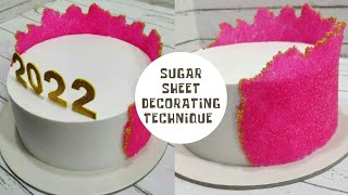 Sugar Sheet Technique Decoration in Tamil | New Cake Decorating Trend | Easy and Quick Sugar Sheet