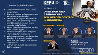 Webinar Direction and Approaches for Merger Control in Indonesia