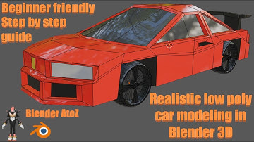 How to make a Low poly car in Blender 3D | Beginner friendly | Step by step guide