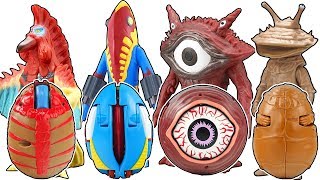 ウルトラマン怪獣　エッグ　おもちゃ ultraman egg mainan toys|バードン、メトロン星人、ガンQ、カネゴン|Land OrangeToys