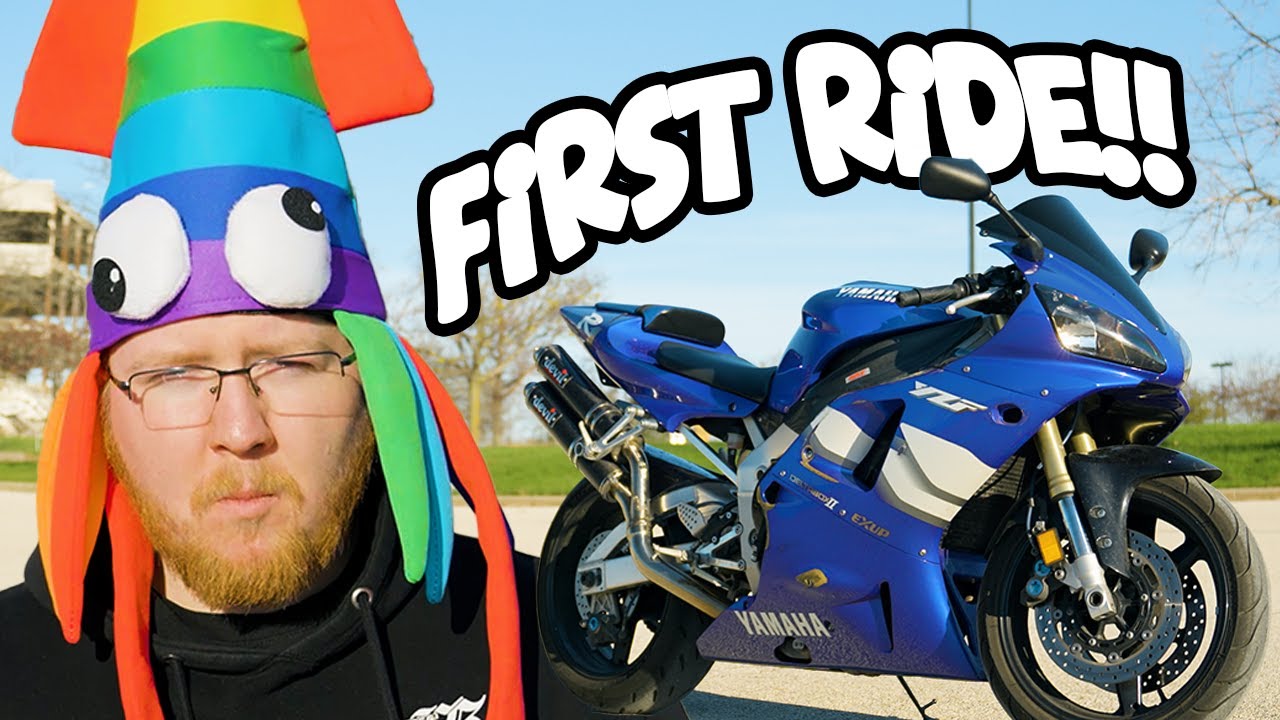 Learning how to ride on a Yamaha R1