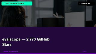 ⭐ evalscope — 2,773 GitHub Stars