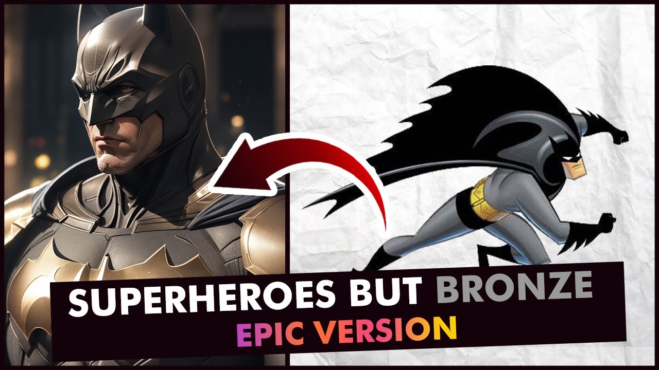 SUPERHEROES but BRONZE ARMOR 💥 Marvel & DC (Batman, Hulk, Captain America, Spiderman, etc)