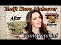 Thrift Store Makeover & Patina Finish Paint Tutorial *Clay based Chalk Paint!*