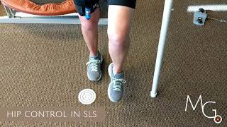single leg stance hip control exercise