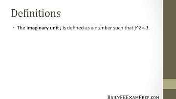 Daily FE Exam Prep - Algebra of Complex Numbers - Lesson 01 - Introduction