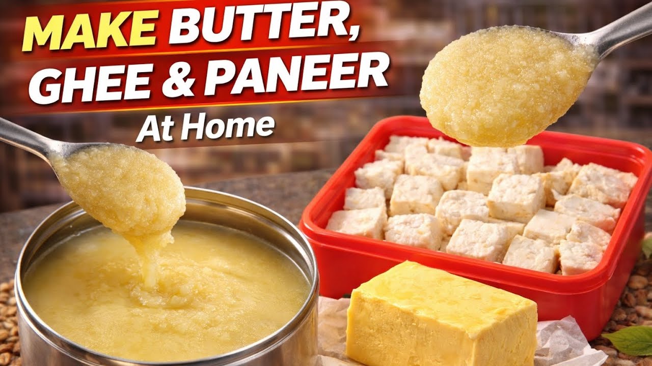 Ghr pe Asani Se Banaye Ghee, Buttar, & Paneer| Hrroz Jama Ki Hui Malai Se| Unique kitchen corner 126