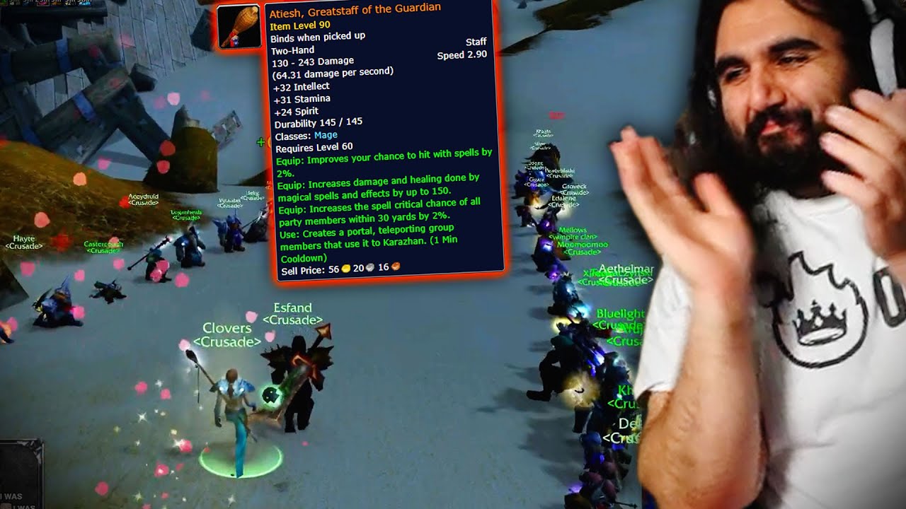 Esfand & Crusade craft the LEGENDARY Atiesh, Greatstaff of the Guardian