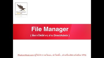 [DirectAdmin] การจัดการไฟล์บนโฮสติ้งโดยตรง (File Manager) - PhalconHost