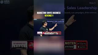 Marketing Drives Business Revenue||#mba #mbawallah #mbapreparation #mbajourney #explore #ytshorts