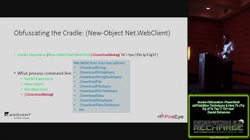 121 Invoke Obfuscation PowerShell obFUsk8tion Techniques How To Try To DeTect Them Daniel Bohannon
