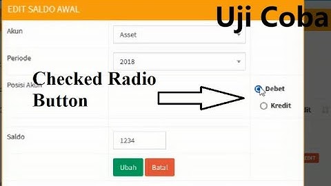 Checked pada radio button di modal edit | VLY Studio