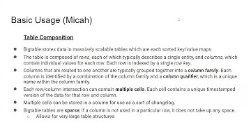 Google Cloud Bigtable