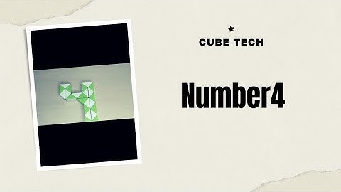 How to make Number 4 with snake cube - Tutorial