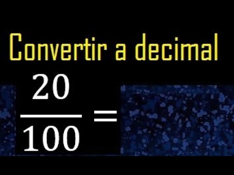 Vídeo: Qual é o equivalente decimal de 20?