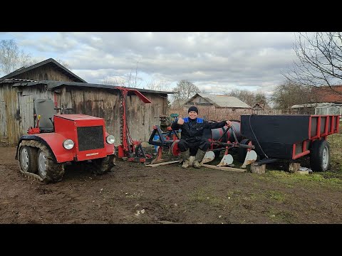 Видео: Гусеничный минитрактор спустя три сезона эксплуатации.