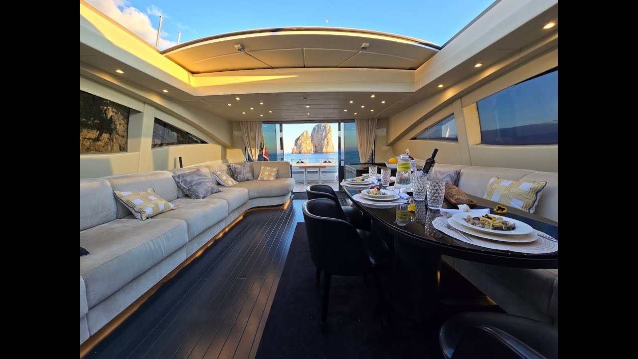 ⁣ONLY ONE yacht - Mangusta 92 interior areas