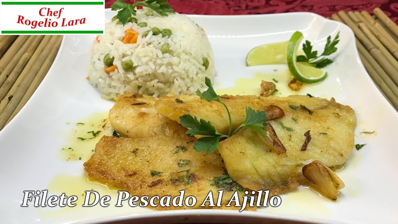 Filete De Pescado Al Ajillo , Receta Deliciosa ! - YouTube