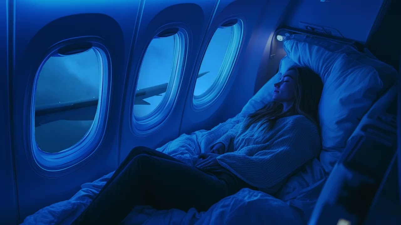 Jet Engine Airplane White Noise | Relax , Study, Sleep | 3 Hours Calming Flight Sound ASMR