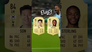 손흥민 대 스털링 피파 오버롤 비교 Son vs sterling fifa overall competition…