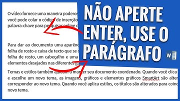 COMO COLOCAR PARAGRAFO NO WORD [É bem fácil]