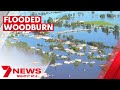 Flying over the Woodburn flood, March 2022 | 7NEWS