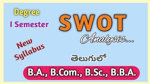 SWOT/SWOC Analysis in Telugu