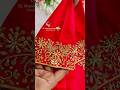 Red green aari blouse design