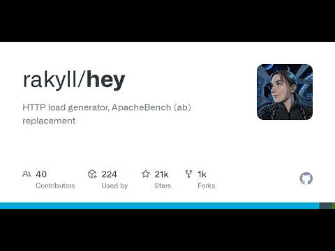 GitHub - rakyll/hey: HTTP load generator, ApacheBench (ab) replacement