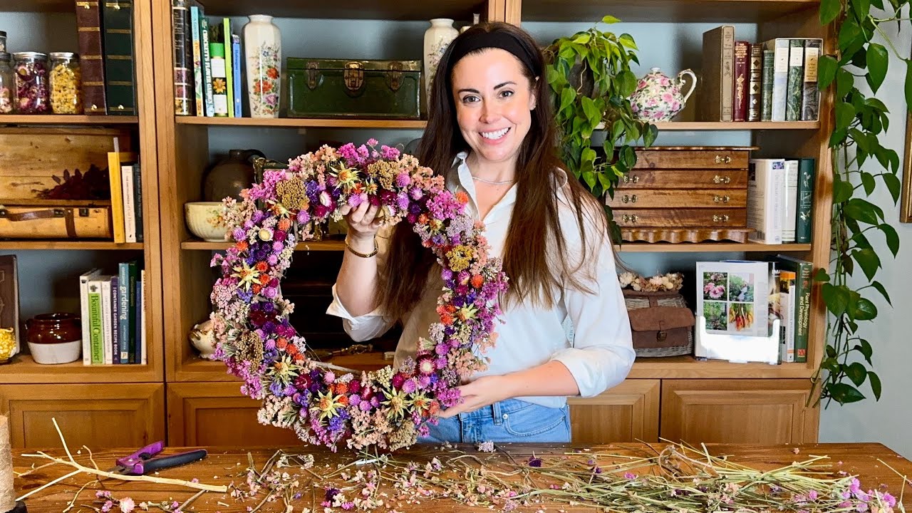 Простой венок из сухих цветов 💐 Вам понадобится всего ДВЕ вещи!