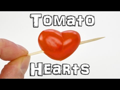 Video: How To Make A Heart From Plum Cherry Tomatoes