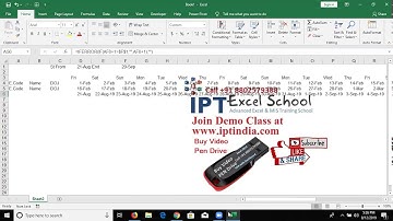 How to Maintain Attendance Sheet in MS excel in Hindi | How to Make Attendance Sheet In Excel