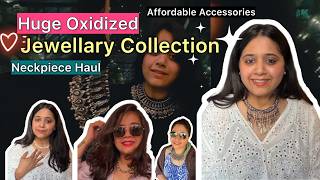 Huge Jewellery Collection | Oxidized Neckpiece Haul | Myntra Shopping | Affordable Necklace #haul screenshot 3